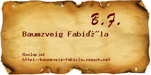 Baumzveig Fabióla névjegykártya